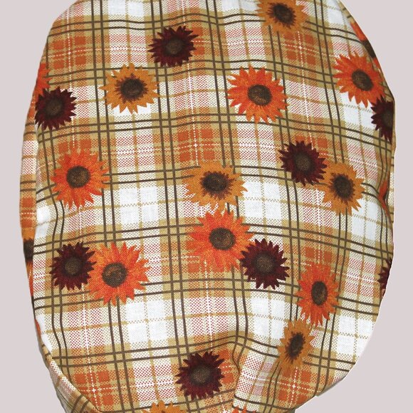 Womens Autumn Plaid Euro Pixie Scrub Cap, Handmade NWOT - Picture 4 of 8